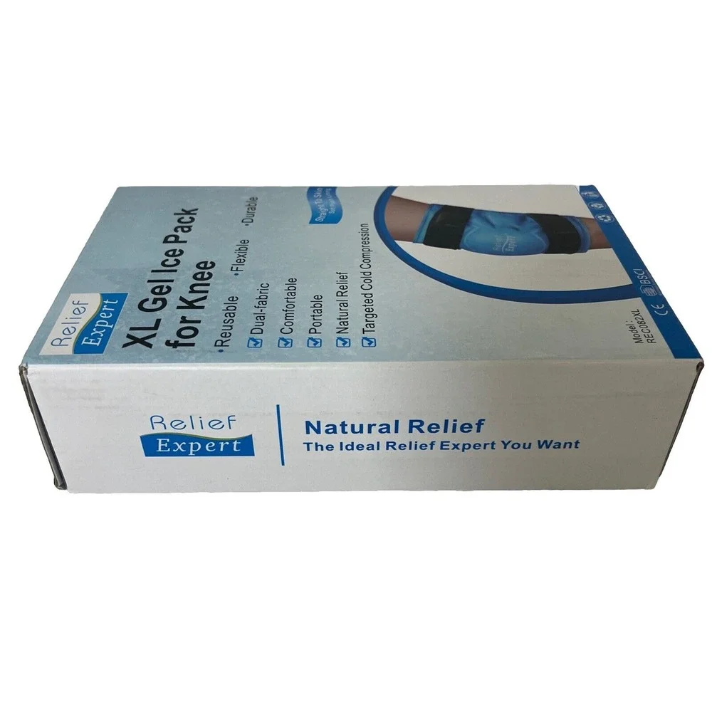 Relief Expert XL Knee Ice Pack Wrap Entire Knee , Reusable, Durable ,‎ Post Op